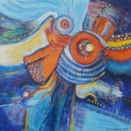 Anjel, 40x40 cm, akryl